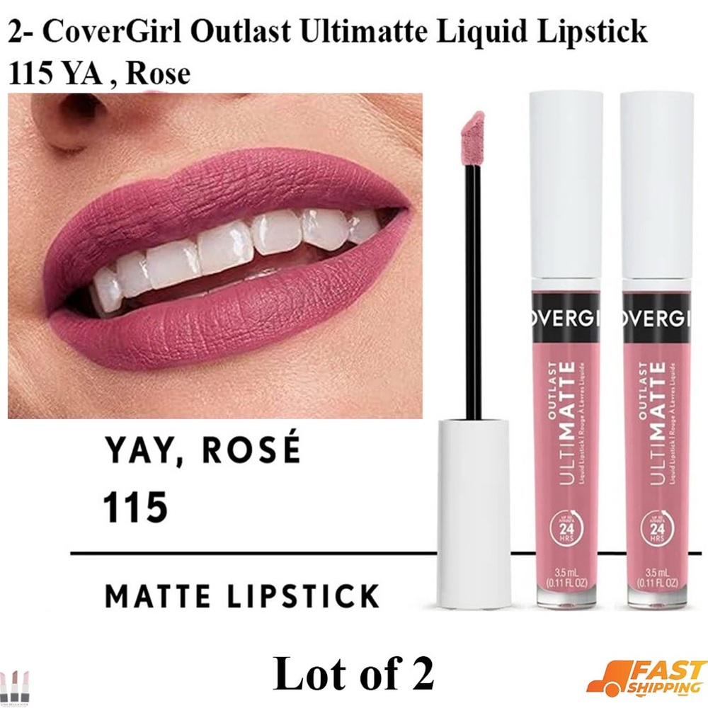 COVERGIRL Outlast Ultimate Matte Liquid Lipstick - Yay Rosé (Dusty Rose)